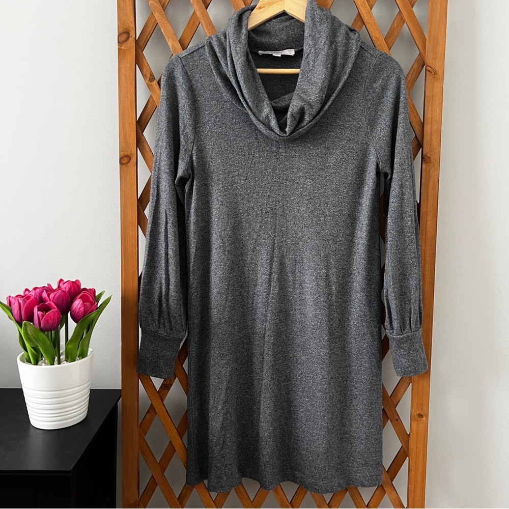 Loft Dark Gray Turtleneck Dress